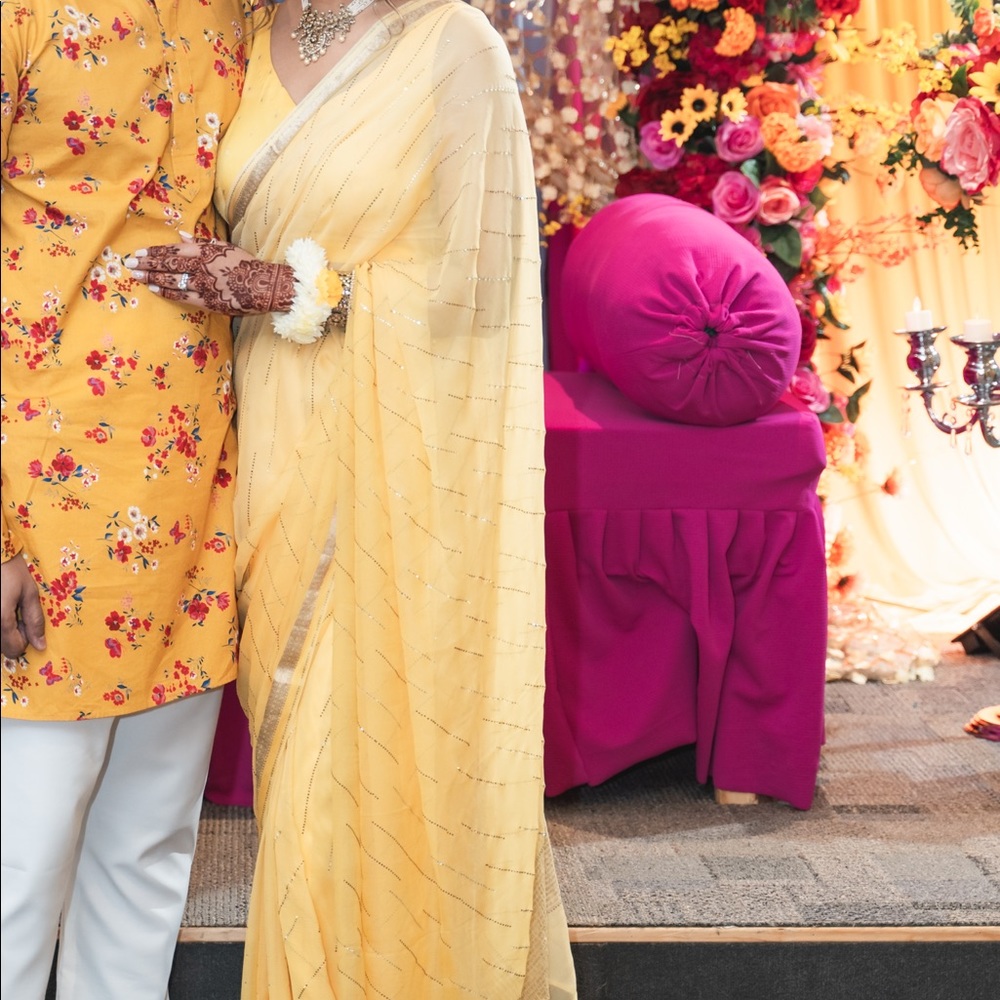Yellow saree